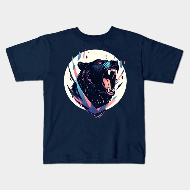 bear Kids T-Shirt by skatermoment